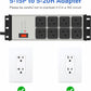 CCCEI Grey Heavy Duty Power Strip Surge Protector 20 AMP, 8 Outlets 12 Gauge Industrial Shop Garage Metal Multiple Outlets, 12 FT Extension Cord 5-15P Adapter High Amp 6-20R T-Slot 20a for Appliance