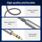 Devinal 1/4 inch Headphone Extension Cable, 6.35mm TRS Male to Female Stereo Cord, Quarter Inch Guitar Cable Extender, 6ft (2 Meters)