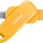 SANDISK 512GB Phone Drive for Android - The 2-in-1 USB for Smartphones, Tablets, and Computers - Thumb Drive with USB Type-C and Type-A Connectors, Yellow Daffodil - SDDDC6-512G-G46YD