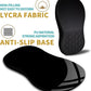 Hokafenle Ergonomic Mouse Pad Wrist Support with Massage Design, Wrist Rest Pain Relief Mousepad with Memory Foam&Non-Slip PU Base, Mouse Pads for Wireless Mouse & Desk (12x8 inch,Black)