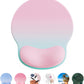 Ergonomic Mouse Pad Wrist Support, Comfortable Mouse Pad Wrist Rest, Relieve Wrist Pain Gel Mouse pad, Non-Slip Rubber Base Mousepad for Laptop, Computer(Gradient Pink Green)