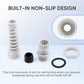 Strain Relief Cord Connector,LISTENJIALE 10Pcs NPT 3/8" Waterproof Cable Gland Flex Spiral Strain Relief Adjustable 5-10mm Cable Connector Nylon Joint with Gaskets(Grey)