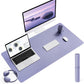 YSAGi Non-Slip Leather Desk Pad L Size, Waterproof Laptop Computer Desk Keyboard Mat, Table Protector Blotter Mat, Large Mouse Pad for Office/Work/Home/Decor(Lavender, 35.4" x 17")