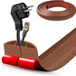 Floor Cord Cover Self Adhesive Cord Hider,10FT Cable Management, Extension Strip Protector for Wires, Prevent Cable Trips for Offices, Gyms, Exhibitions Cavity:0.47"(W) x0.35(H) Wood Red Teak