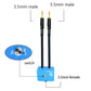 20ft Sound Channel swicher 1/8" aux Input 3.5mm Female to 2X 3.5 Output Switch Selector 2 in 1 Out R/L Stereo Audio 1 in 2 Out Stereo Audio Splitter with Phone pc Player