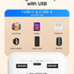 LENCENT 2 to 3 Prong Outlet Adapter, 2 Prong Power Strip with 6 AC Sockets 3 USB Ports(1 USB C), 3-Sided Wall Plug Splitter, 1875W Max, Compact Adapter for Non-Grounded Outlets in Old Houses