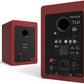 Kanto TUK Powered Speaker with Headphone Out | Built-in USB DAC | Dedicated RCA with Phono Pre-amp | Bluetooth | AMT Tweeter | 5.25" Driver | Pair | Matte Red