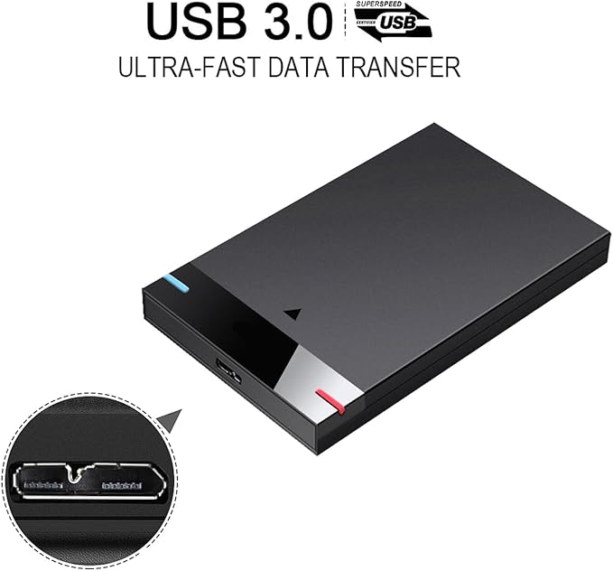 2.5'' 120GB Ultra Slim Portable External Hard Drive USB3.0 HDD Storage for PC, Desktop, Laptop, MacBook, Chromebook, HDDRBUSB3.0
