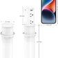 Pop up Outlet for Countertop,65W USB C Fast Charging Port,2.5-inch Hole Desktop Power Grommet,Recessed Power Strip,4 Outlets 4 USB Ports,15Amp Tamper Resistant Receptacle,ETL Listed (White)