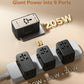 MOMAX GaN 205W Universal Travel Adapter, 9-in-1 European Travel Plug Adapter, 6 USB-C PD Fast Charging & 1 USB-A QC, 2 AC, International Power Adapter UK AUS JP, Travel Essentials