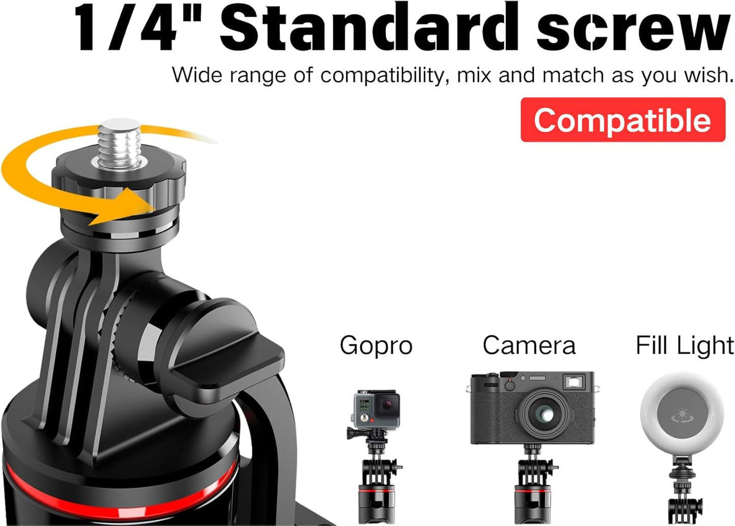 C13 52" Selfie Stick Tripod for iPhone Android, Portable Phone Stand with Wireless Remote, Extendable Travel Stand for Vlogging, Video Recording, Live Streaming，Group Photos