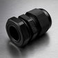 MGI SpeedWare 3/4" NPT Strain Relief Nylon Cord Grip Cable Glands, Black Plastic Grommet 100-Pack