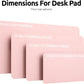 YSAGi Leather Desk Protector, Office Mat, Large Mouse Mat, Non-Slip PU Leather Blotter, Laptop Pad, Waterproof Writing Pad for Office and Home (Light Pink, 47.2" x 23.6")