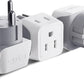 Ceptics Denmark Travel Adapter Plug with Dual Usa Input - Power - Type K (3 Pack) - Ultra Compact - Safe Grounded Perfect for Cell Phones, Laptops, Camera Chargers and More (CT-20)