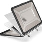 Batianda Case for New MacBook Air 13.6 inch 2025 M4 Chip 2024 2022 Release A3240 A3113 A2681 Model,Honeycomb Heavy Duty Protective Hard Shell with TPU Bumper Fold Kickstand & Keyboard Cover, Black