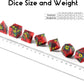 DNDND Metal Dice, 7 PCS Metallic Flowers D&D Dice with Gorgeous Gift Case for D&D Dungeons and Dragon Tabletop Game (Red and Yellow)