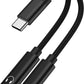 USB-C Headphone and Charger Adapter,2in1 USB C Splitter Dongle Cable with 60W Fast Charging Audio Adapter for iPhone 17 Pro Max 16e 16 Pro 15 Plus Samsung Galaxy A17 A16 A15 A36 A56 A55 S25 FE S24 S22