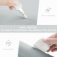 YSAGi Non-Slip Leather Desk Pad XL Size, Waterproof Laptop Computer Desk Keyboard Mat, Table Protector Blotter Mat, Large Mouse Pad for Office/Work/Home/Decor(Silver-Grey, 47.2" x 23.6")-No Band