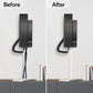 Rubber Bond TV Cord Hider Cable Protector - Strong Self Adhesive Wall Cord Cover Cable Hider - Low Profile Cable Management Wall Cord Concealer Cable Raceway (White, 6 Feet)