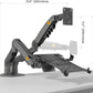 NB North Bayou Laptop Mount with Adjustable Tray for 10-17”Notebook, Full Motion Arm with VESA Plate for 17-30”Monitor,Clamp-on Grommet Mounting F160-FP (Black)