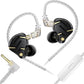 KZ ZS12 PRO 2 in Ear Monitor Headphones, 5BA+1DD 6 Hybrid Driver Gaming Earbuds Wired Earphones, HiFi Clarity Sound Immersive Bass IEMs for Gaming Musicians Singers Audiophiles (Black with Microphone)
