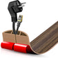 Floor Cord Cover Self Adhesive Cord Hider,3.3FT Cable Management, Extension Strip Protector for Wires, Prevent Cable Trips for Offices, Gyms, Exhibitions Cavity:0.47"(W) x 0.35"(H) Wood Walnut