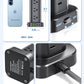Tower Power Strip with Surge Protector - 12 AC Outlets & 4 USB Ports (2 USB-C), 6FT Extension Cord, Charging Station Tower for Home Office Dorm Travel (Black)