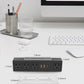 HHSOET Under Desk Power Strip with 3M Adhesive, Removable Under Desktop Mount Plug with 30W Fast Charging USB C and USB A Ports, 4 Outlet Under Table Surge Protector 1200J, 6FT Extension Cord. (Black)