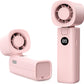 Personal Handheld Fan, Portable 3-in-1 High-Speed Turbo Fan with 5 Gear Wind, USB Mini Personal with 4000mAh Rechargeable Battery for Outdoor/Summer/Travel/Camping/Vacation Essentials Pink