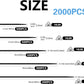 2000 PCS Zip Ties Assorted Sizes 4+6+8+10+12 Inch Self-locking Nylon Cable ties Heavy Duty Outdoor, UV Resistant Wire Straps for Home Office Garden Workshop Indoor Outdoor Fence((White)