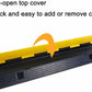 Rubber Cable Ramp Cord Cover Cable Protector Ramps Wire Hose Protective 1 Channel 22000Lbs Load Capacity Traffic Speed Bump for Asphalt Concrete Gravel Driveway Indoor Outdoor, 4 Pack