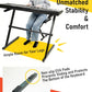 Stage Rocker Z-Style Keyboard Stand, Adjustable Width for 61/88 Key Keyboards, Sturdy & Durable Digital Piano Stand, Easy Storage, Sleek Black.