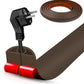 Floor Cord Cover Cable Cavity Self Adhesive Cord Hider Floor 10FT Floor Cable Management Power Cord Protector Floor Electric Cord Covers for Offices, Gym, Exhibitions (CoffeeBrown, 0.78" x 10')