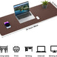 Desk Mat,35.4" x 17" Leather Desk mat,Desk matt for Desktop,Large Mouse Pad,Office Desk mat,Waterproof Desk Blotter pad for Office&Home(Coffee)