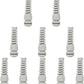 LeMotech 10Pcs NPT 3/8" IP68 Waterproof Cable Gland Flex Spiral Strain Relief Grey Nylon Joint with Gaskets for 5-10mm Wire Thread