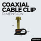 BEST CONNECTIONS Coaxial Cable Clips with Pre-Inserted Screw (1,000 Pack) – Black Single Cable Mounting Clamps for Coax Cable (RG6, RG59) and Ethernet Cable – Cord Fastener/Strain Relief Clip