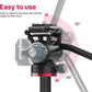 Video Fluid Head for Camera Tripod - ULANZI U-190 Mini Pan Tilt Head Small Panoramic Ball Head with Arca Swiss Quick Release Plate Lightweight Filming Equipment for Compact Camera Load up to 6.6lb/3kg