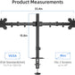Suptek Dual Monitor Arm Desk Mount,Ultrawide Dual Monitor Arm for 2 Monitor Screens up to 38 inches and Max 22lbs Each,Extra Tall 15.75" Pole Fully Adjustable Monitor Stand for Desk,Black(MD9442MB)