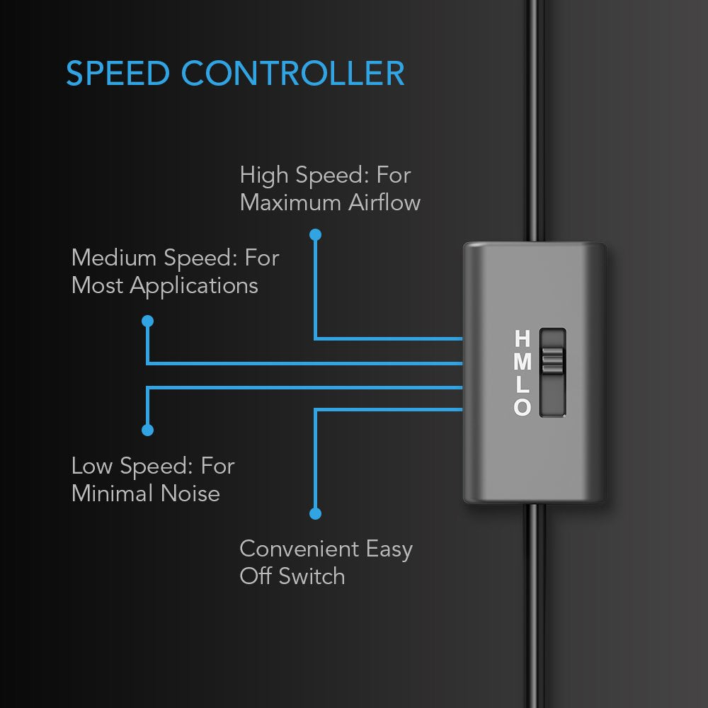 AC Infinity AIRPLATE S2, Quiet Cooling Blower Fan System 6" with Speed Control, for Home Theater AV Cabinets