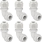 LeMotech M20 Cable Gland, 90 Degree Adjustable 9-14mm Strain Relief, Cord Connectors Nylon Joints with Gaskets, 6 Pcs, Grey
