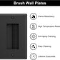 Iwillink Brush Wall Plate (10 Pack), Cable Pass Through Insert for Wires, Single Gang Cable Access Strap, Wall Socket for HDTV, Home Theater Systems - Black