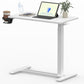 FLEXISPOT Mobile Standing Desk with Wheels Pneumatic Laptop Desk Rolling Computer Cart Movable Height Adjustable Small Sit Stand Desk Computer Workstations Home Use（27.6" W x 15.7" D,White