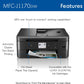 Brother MFC-J1170DW Wireless Color Inkjet All-in-One Printer, NFC One-Touch Print, Duplex, Cloud Print & Scan, Mobile App Control, 2.7" Touchscreen, Works with Alexa