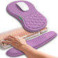 Hokafenle 2in1 Combination, Wave Keyboard Wrist Rest and Ergonomic Curvature Mouse Pad Wrist Support for Relieve Wrist Pain, Filled with Soft Cushion Memory Foam, Purple Lilac