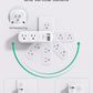 PD20W USB Outlet Extender Surge Protector - with Rotating Plug, 6 AC Multi Plug and 3 USB Ports (2 C), 3-Sided Swivel Power Strip Spaced Splitter for Home, Office, Travel