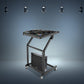 9U Professional DJ Stand Rack Mount DJ Mixer Stand Adjustable Stage Cart w/Wheel for Music Party Show Music Studios Performance Stages Concert Venues