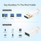 VCZHS Tech USB Extension Cable White 15ft, USB 3.0 Extender for High-Speed Data Transfer & Fast Charging, Durable & Flexible for Mouse, Keyboard, Printer, Flash Drive, Webcam, and More