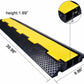 Rubber Cable Ramp Cord Cover Cable Protector Ramps Wire Hose Protective 2 Channel 22000Lbs Load Capacity Traffic Speed Bump for Asphalt Concrete Gravel Driveway Indoor Outdoor, 4 Pack