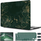 CISSOOK Case for MacBook Air 13 inch 2021 M1 A2337 A2179 A1932, Hard Shell Case+ Keyboard Cover+ Screen Protector for New MacBook Air 13 with Retina Display and Touch ID 2022-2018, Elegant Gold Lotus