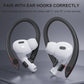 2 Pairs AirPods Ear Hooks for AirPods Pro 2, AirPods Pro, AirPods 4, 3, 2 & 1, Upgraded Anti Slip Sports Clip Hooks for AirPods 1, 2, 3, 4,Pro, Pro 2 – Black